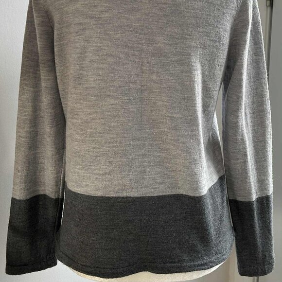 Max Studio 100% Extrafine Merino Wool Two-Tone Henley Sweater in Gray – US XL - Picture 9 of 11